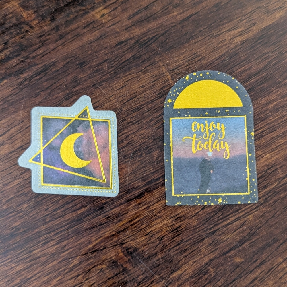 Yellow and Blue Celestial Stickers